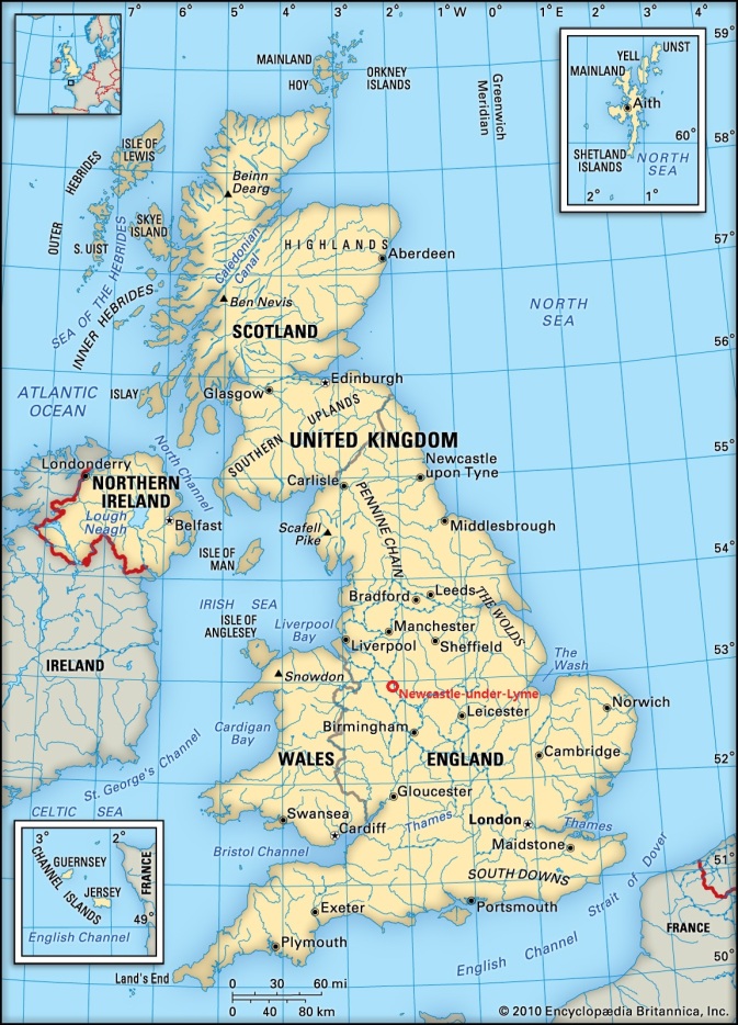 Достопримечательности великобритании карта